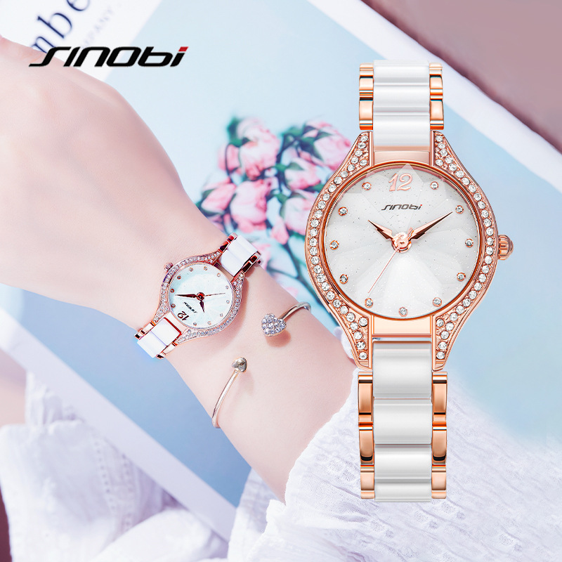 Orologio da donna Orologio da donna Sinobi con superficie rombica a forma di diamante Orologio femminile di nicchia di fascia alta Orologio Shenzhen femminile_voghion.com