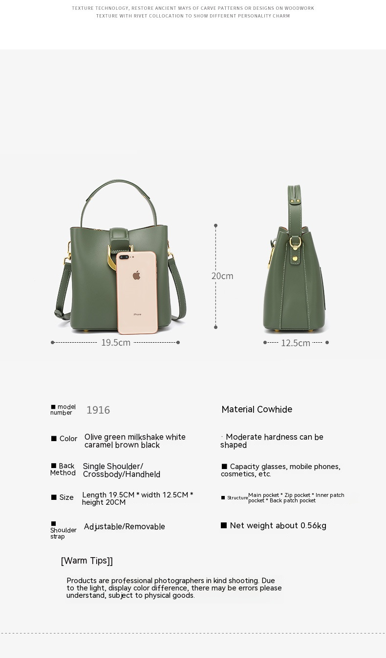 Vera pelle vegetale, pelle bovina, nuovo temperamento high-end, semplice e alla moda, borsa da donna, trasporto a mano, postino a tracolla a spalla_voghion.com
