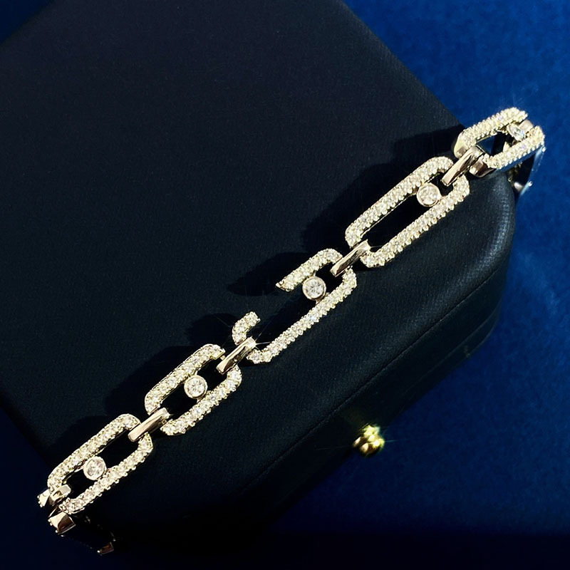 Designer dames klassieke glijdende armband Dames nieuwe volledige diamanten rollende armband Modieuze dynamische armband van hoge kwaliteit_voghion.com