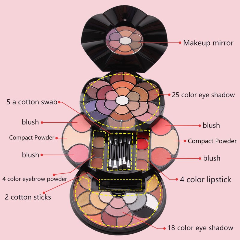 Make-up-Geschenksets für Frauen, professionelles Make-up-Palette, Lidschatten, Rouge, Concealer, wasserfestes Geschenkset, Kosmetik_voghion.com
