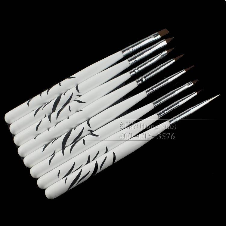 Set de pensule pentru unghii cu imprimeu zebră, 8 stilouri pentru unghii, stilou de desen, stilou pentru sculptură, stilou cu vârf de burghiu_voghion.com