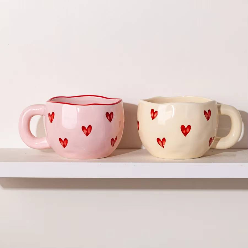 Creative Love Mug High Value Ceramic Water Cup Home Couple Mug Cute Office Delicate Coffee Mug_voghion.com