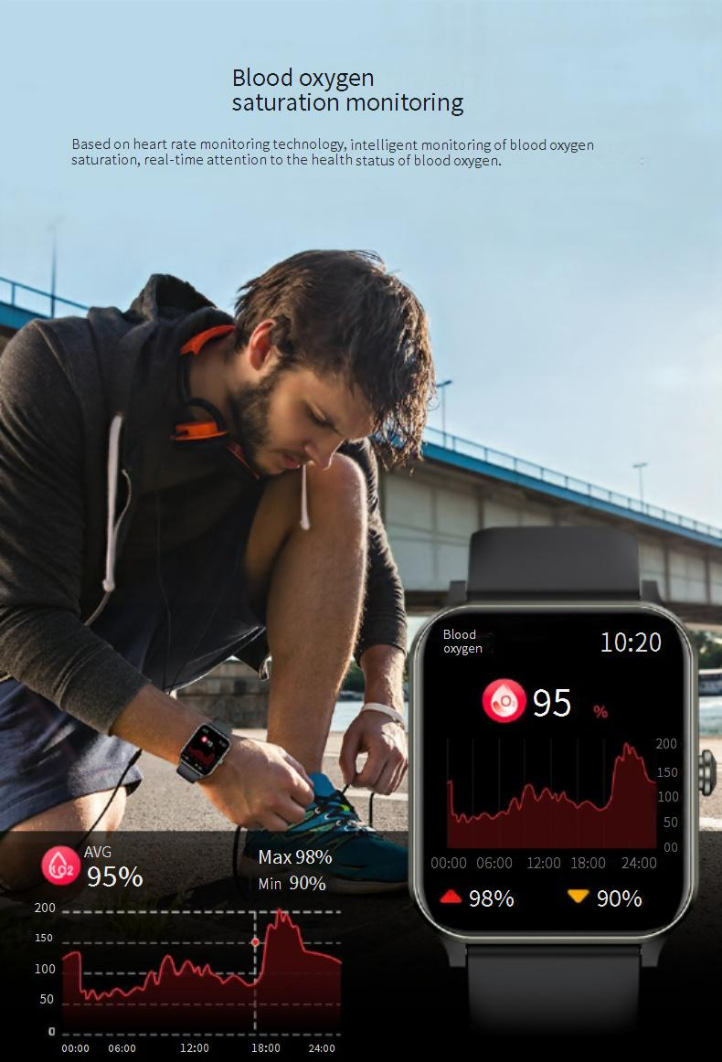 Smart Watches New Smart Watch J01 Real Time Heart Rate Blood Oxygen Health Monitoring Sports Bluetooth Call Watch_voghion.com