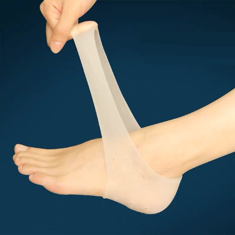 Copri tallone anti-crepa in silicone, protezione per talloni crepati, cuscinetto per piedi, per uomini e donne, calzini per talloni autunnali e invernali, elastici sottili_voghion.com