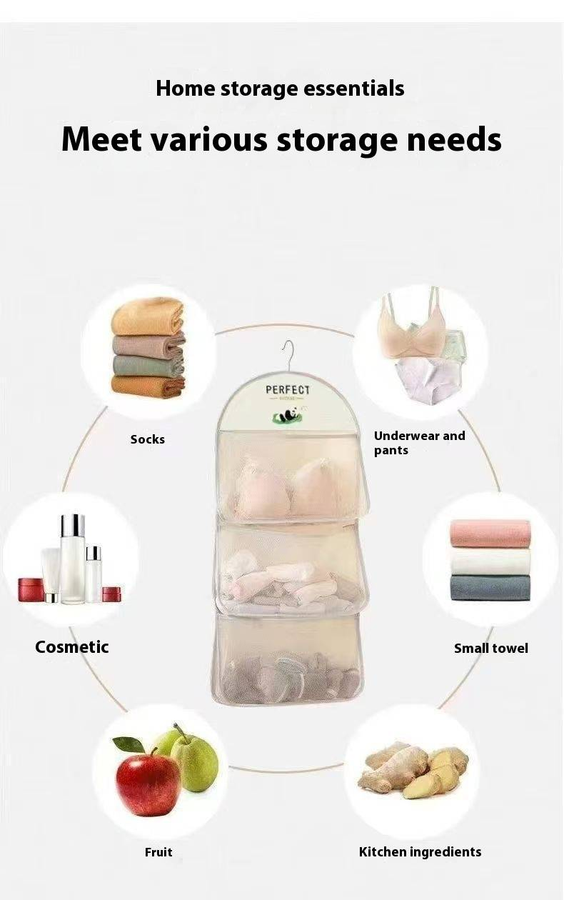 Behind The Door Storage Hanging Bag Hanging Storage Bag Underwear Storage Net Bag Mesh Artifact_voghion.com