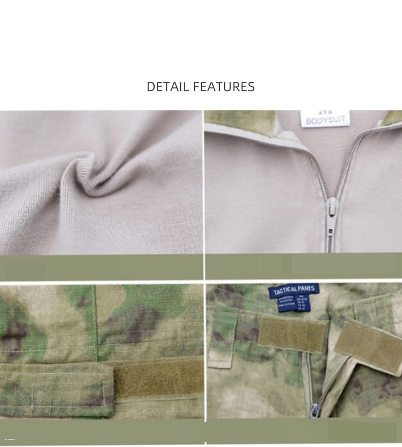 Men's Clothing Tactical Camo Training Suit - Durable & Breathable Military Uniform For Outdoor Activities (Multiple Colors & Sizes)_voghion.com