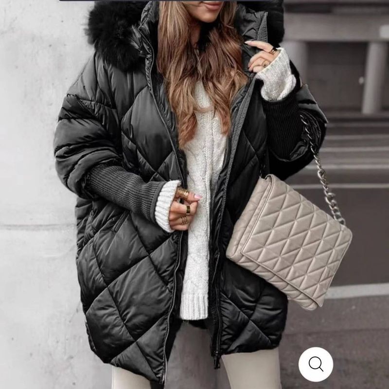 Damenbekleidung Elegante Winter-Strickjacke mit Kapuze für Damen – Stilvoller, locker sitzender Langarmmantel mit Reißverschluss, weicher Spandex-Stoff_voghion.com