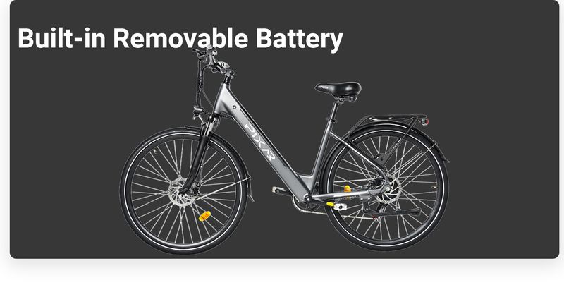 PIXAR City1 27,5" Reifen City Elektrofahrrad 250W Motor 36V 10,4Ah Akku_voghion.com