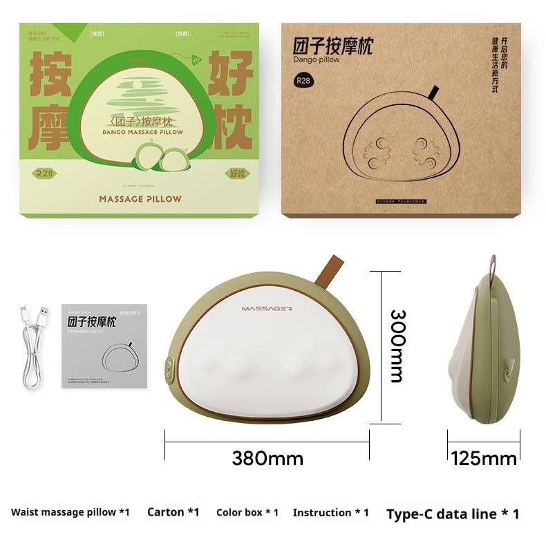 Almohada de masaje multifuncional para cuello y espalda con terapia de calor - Nodos Shiatsu 6D para alivio corporal completo (intensidad ajustable, diseño portátil)_voghion.com
