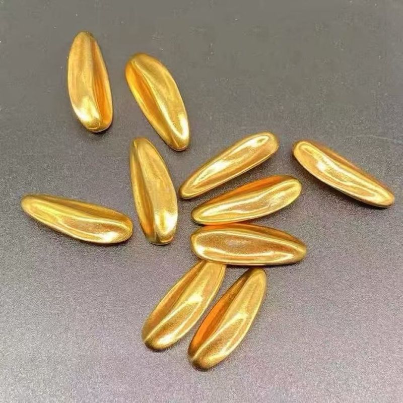 Pure Copper Ancient Antique Melon Seeds With Gilding, Solid Melon Seeds, Golden Melon Seeds Symbolizing Many Children And Good Fortune, For Collection_voghion.com