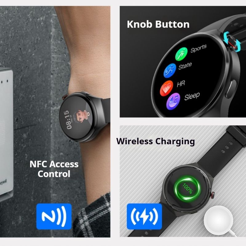 Smartwatch con chiamate Bluetooth - Batteria da 7-14 giorni, monitoraggio dell'ossigeno nel sangue e del sonno, fitness tracker impermeabile, touchscreen, ricarica magnetica_voghion.com