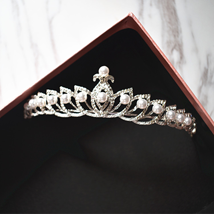 Vendite dirette in fabbrica, gioielli da sposa, gioielli con corona di perle in stile coreano, commercio all'ingrosso di copricapi in lega da sposa_voghion.com