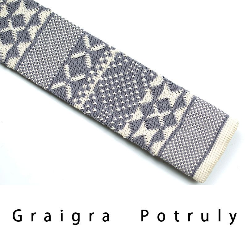 Men's Ties & Handkerchiefs style ethnic style coffee color yellow gray dark green width 6CM men's knitted tie_voghion.com