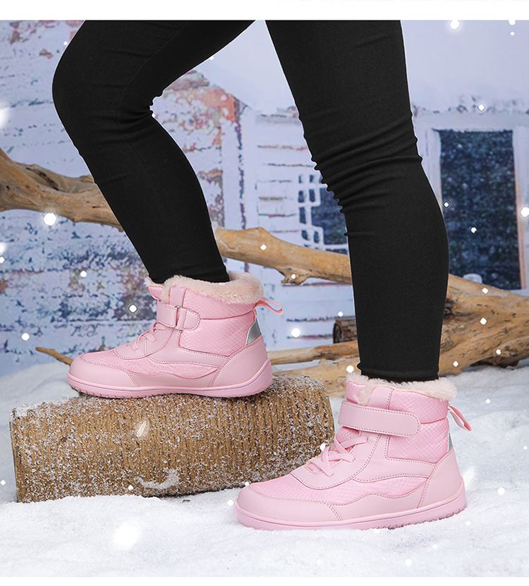 Stivali da neve caldi da esterno, in cotone, con testa larga, spessi e alti in velluto, per bambini, invernali_voghion.com