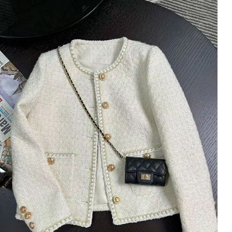 Giacca da donna in tweed da donna stile profumo piccolo autunno e inverno_voghion.com