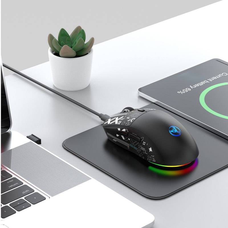 Kit di retroilluminazione per tastiera e mouse da gioco, tastiera bianca, offre una combinazione di tastiere cablate per computer, mouse, casa e ufficio._voghion.com
