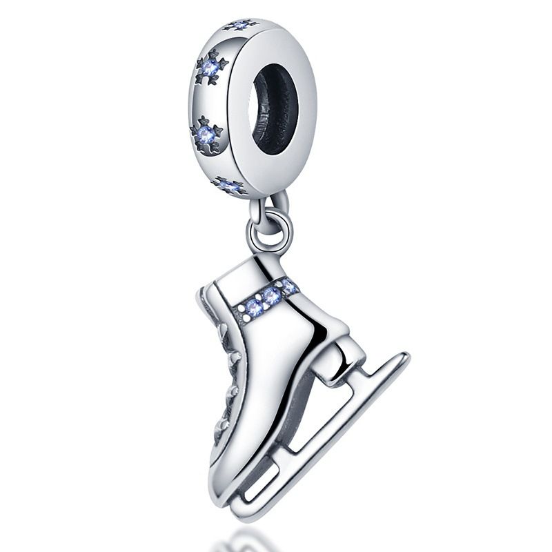 Gioielli da donna, accessori fai da te, bracciale, collana, portachiavi, pantofole, pattino, ciondolo, rame bianco, placcato argento_voghion.com