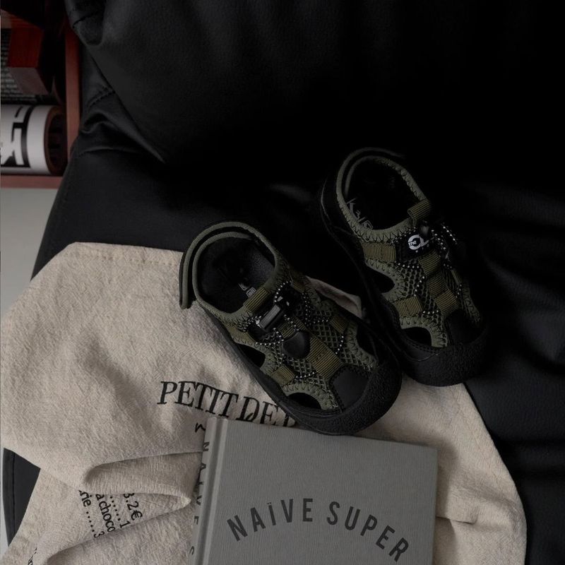 Sandali per bambini, estate 2025, per bambini, per bambini piccoli, per l'asilo, con punta chiusa, anti-calci, scarpe sportive da spiaggia_voghion.com