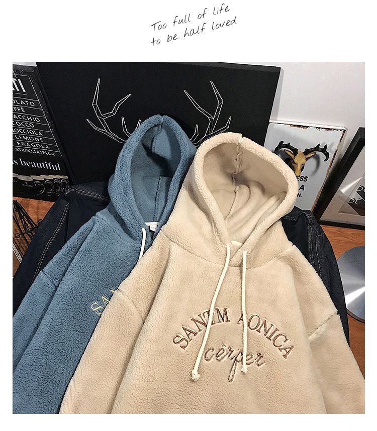 Koreanischer Streetwear-Hoodie – Übergroßer Pullover mit Fleecefutter für Männer, Unisex-Design mit kuscheliger Sherpa-Innenseite, trendige Freizeitkleidung (M-3XL)_voghion.com