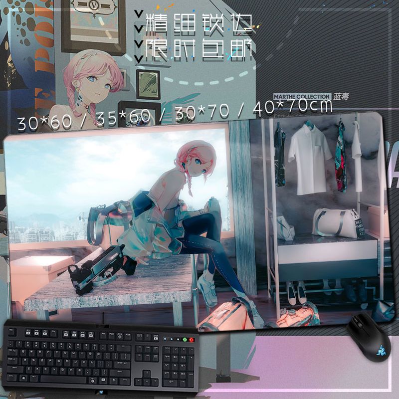 Unbeatable Quality Tomorrow Ark Blue Poison Cliff Heart Platinum Anime Derivative Mobile Game Peripheral Mouse Keyboard Pad Table Mat_voghion.com