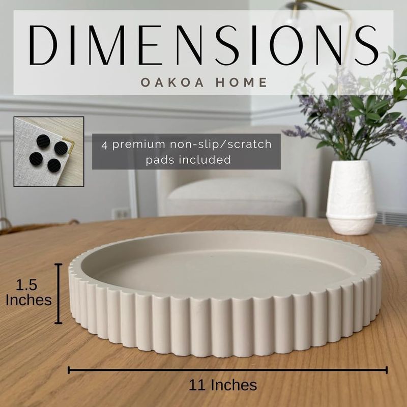 New Round Decorative Tray Living Room Style Coffee Table Storage And Console Ornament Home Decoration_voghion.com