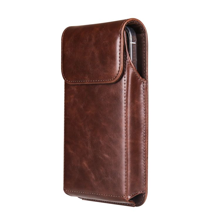 Borsa per cellulare, design minimalista, marsupio per cellulare, fibbia magnetica verticale, cinturino in vita, custodia in pelle, da uomo_voghion.com