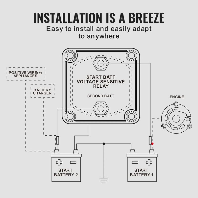 And Modes Dual 12V Sensitive LCD Screen Isolator Kit Manual VSR Isolator Relay Voltage Auto 140Amp Battery Battery Smart With_voghion.com