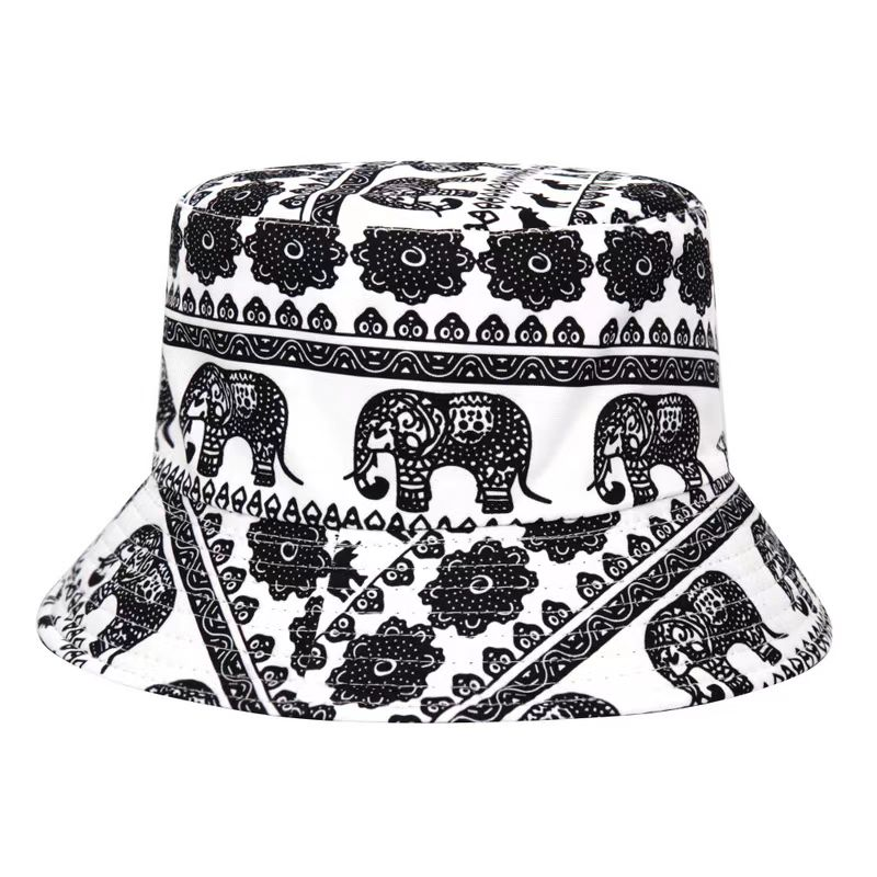 Modni grafiti potiskani ribiški klobuk za moške in ženske, prilagojen modni senčnik za prosti čas na prostem, vsestranski_voghion.com