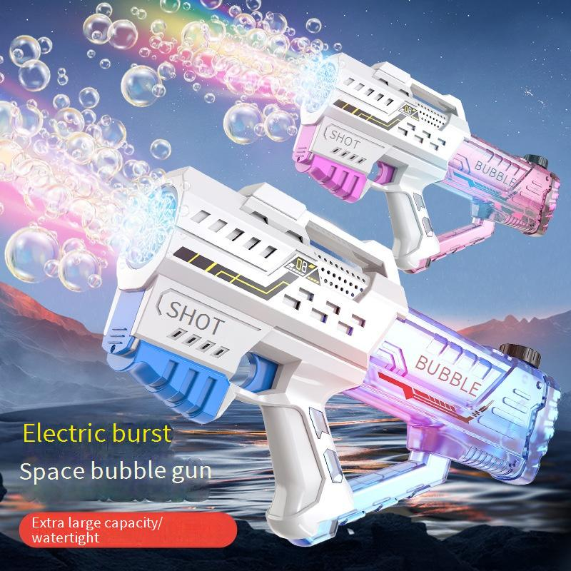 Automatische bellenblaas met ruimtethema - Continu schietende bellenblaasmachine voor kinderen, 800+ BPM met LED-lichteffecten, buitenspeelgoed_voghion.com