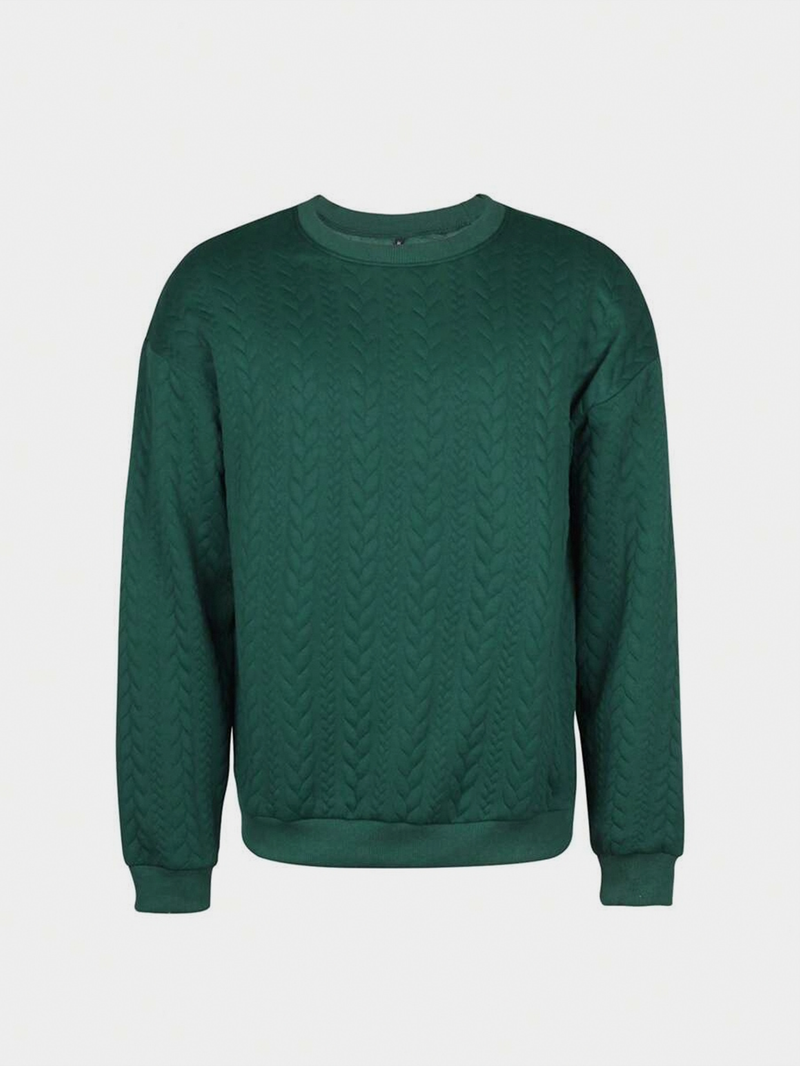 Nuovo maglione in maglia tinta unita da uomo - Essenziale per autunno/inverno con misto lana di prima qualità_voghion.com
