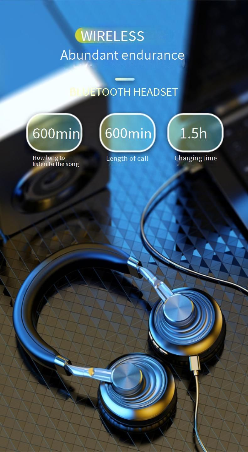 Wireless Bluetooth Headphones With Metal Frame, Built-in Microphone & TF Card Slot For Gaming/PC/Mobile_voghion.com