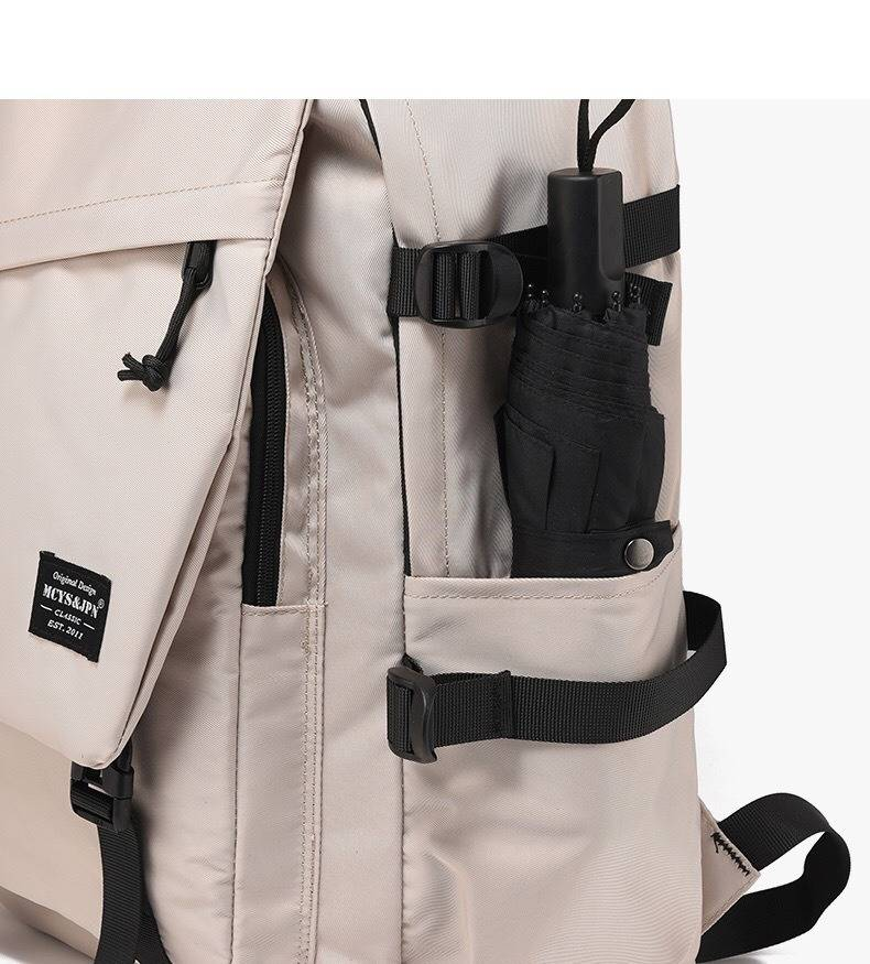 Lightweight Nylon Backpack For Travel, School & Work - Waterproof 14-Inch Laptop Compartment, Breathable Padded Straps, 36-55L Capacity_voghion.com
