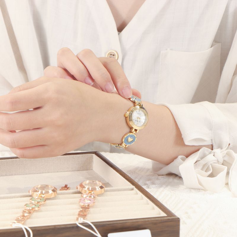 Damen-Quarzuhr, stilvoll und exquisit, runde Form, geeignet für geschäftliche und legere Anlässe, mit einem High-End-Gefühl_voghion.com