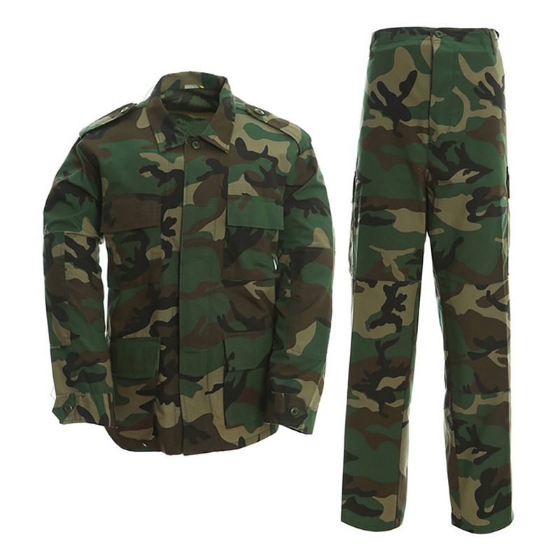 Military Tactical Camo Uniform Set - Durable Outdoor Combat Training Suit For Men & Women - Multi-Terrain Camouflage_voghion.com