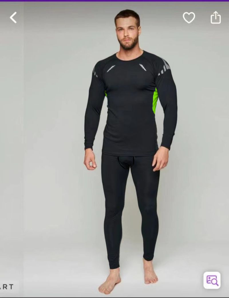 Men’s Fleece-Lined Thermal Workout Set – Winter Compression Top & Pants, Breathable Yoga & Gym Outfit (S-6XL)_voghion.com