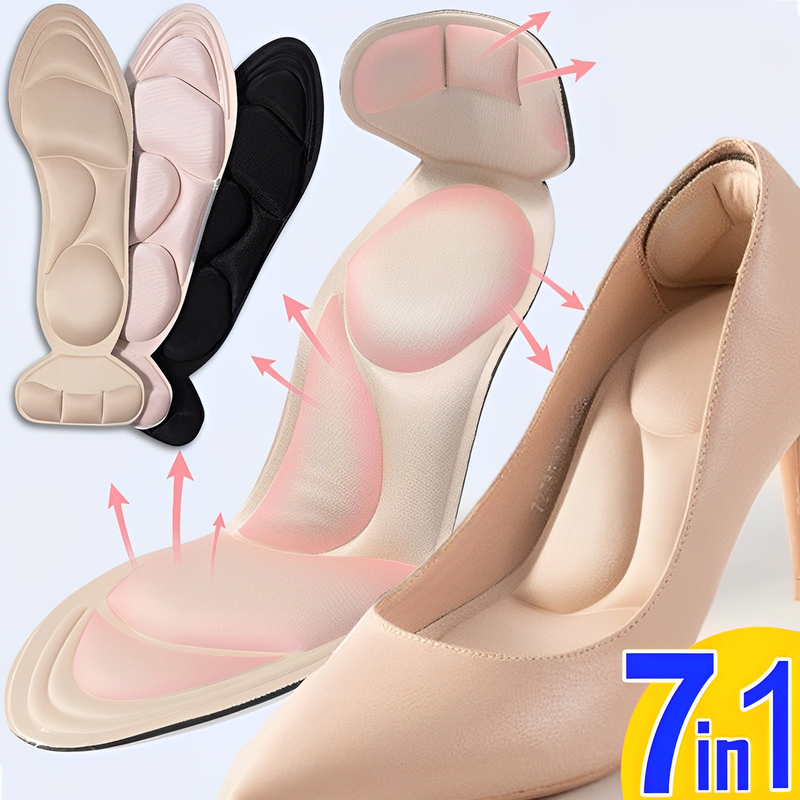 7 In 1 Soft Memory Foam High-heel Shoes Insoles Anti-slip Cutable Insole Comfort Breathable Foot Care Massage Shoe Pads_voghion.com
