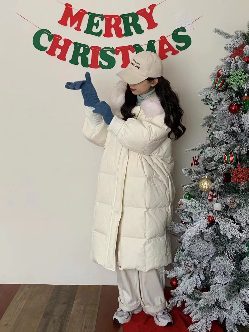 Damenmode lange Kapuzenjacke Warme Jacke_voghion.com