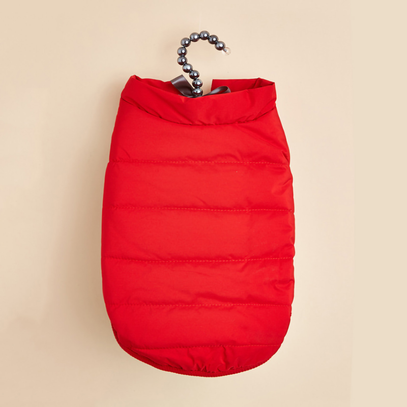 Guangying Pet Coat Clothes Solid Color Windproof Warm Clothes Dog Winter Vest Jacket Puppy Costume_voghion.com