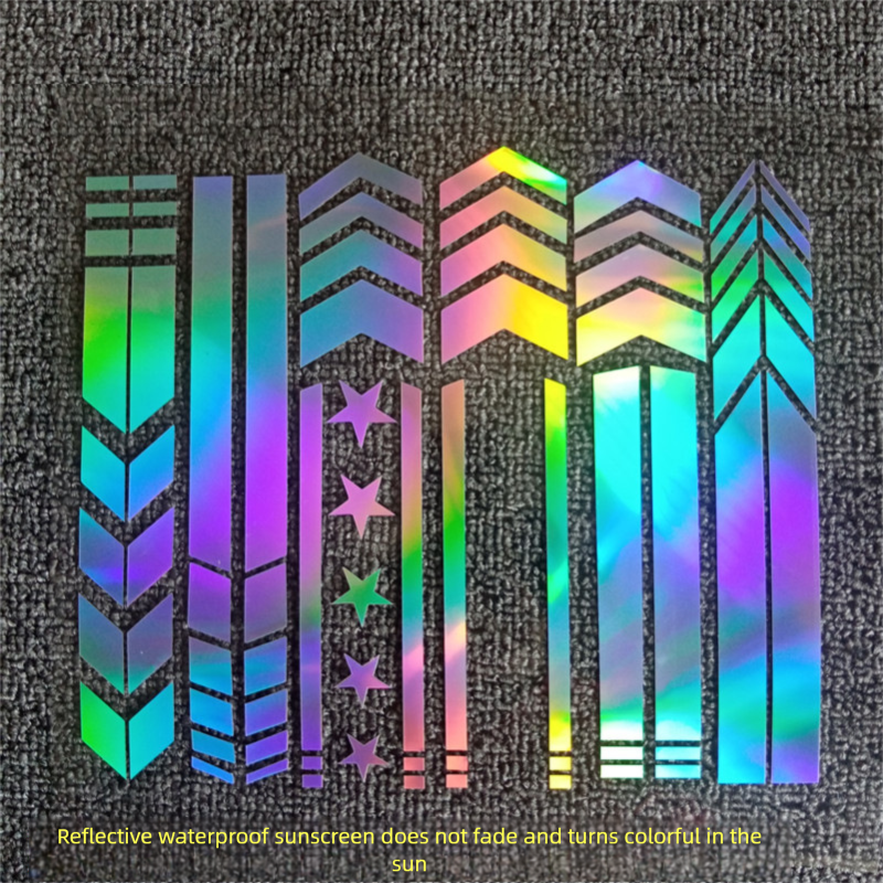 Laser Reflective Arrow Motorcycle Front And Rear Cover Modified Decoration Electric Vehicle Personalized Creative_voghion.com