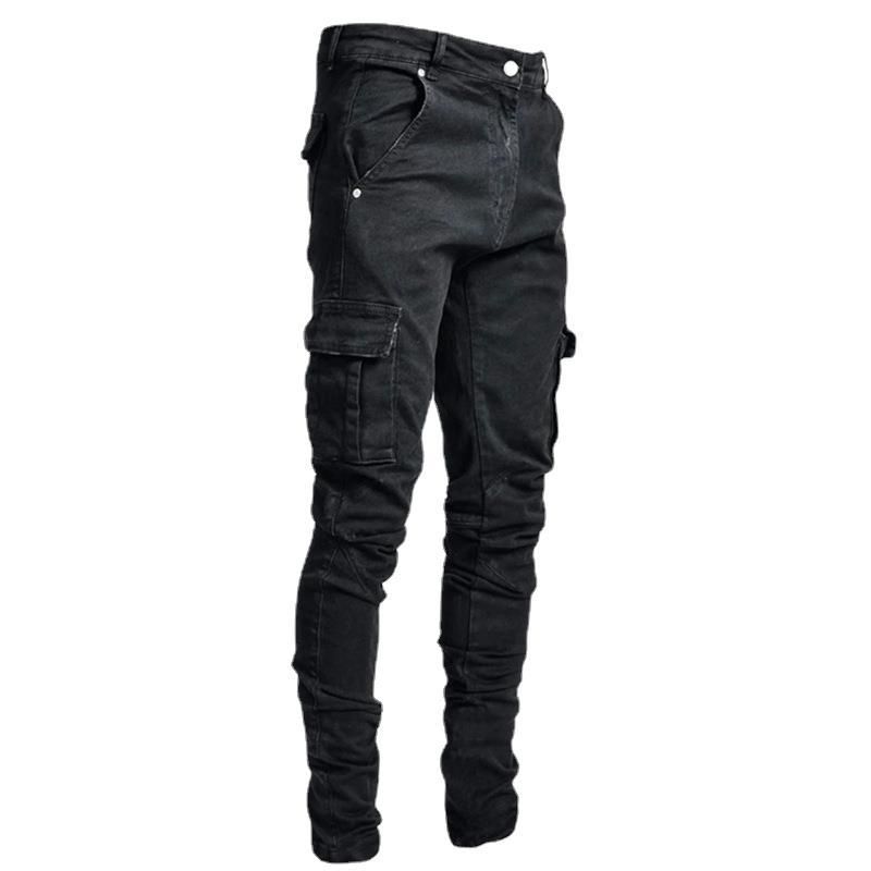 Suitable For All Seasons New Men's With Side Pockets Slim Fit Skinny Jeans For Men_voghion.com