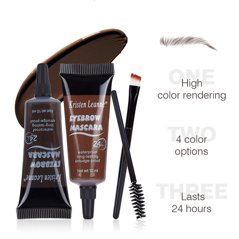 Gel per sopracciglia nero 4 colori marrone, duraturo, impermeabile, ad asciugatura rapida, crema tinta per sopracciglia, liquido per trucco liscio_voghion.com