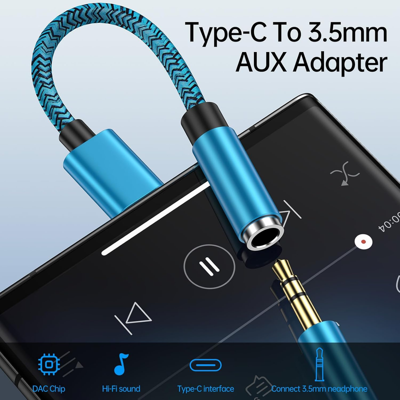 Adattatore audio da C a 3,5 mm, cavo dongle USB a forma di C assistito da jack per cuffie adatto per iPhone 15/15 Max,_voghion.com