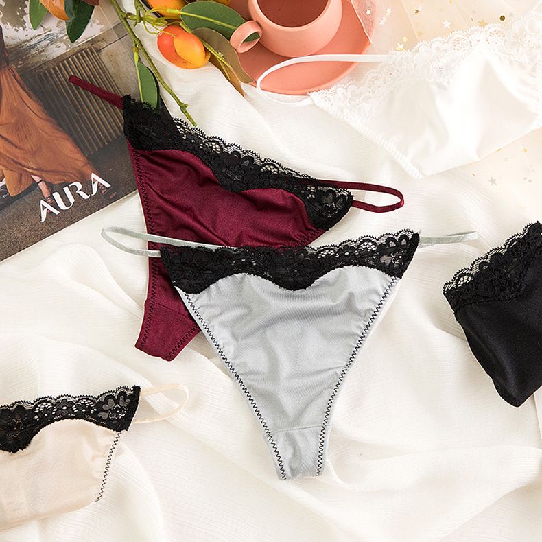 Dameskleding Transparante holle dunne bikini met één lijn voor dames T-broek sexy kant lage taille verstelbare string volwassen vrouwen_voghion.com