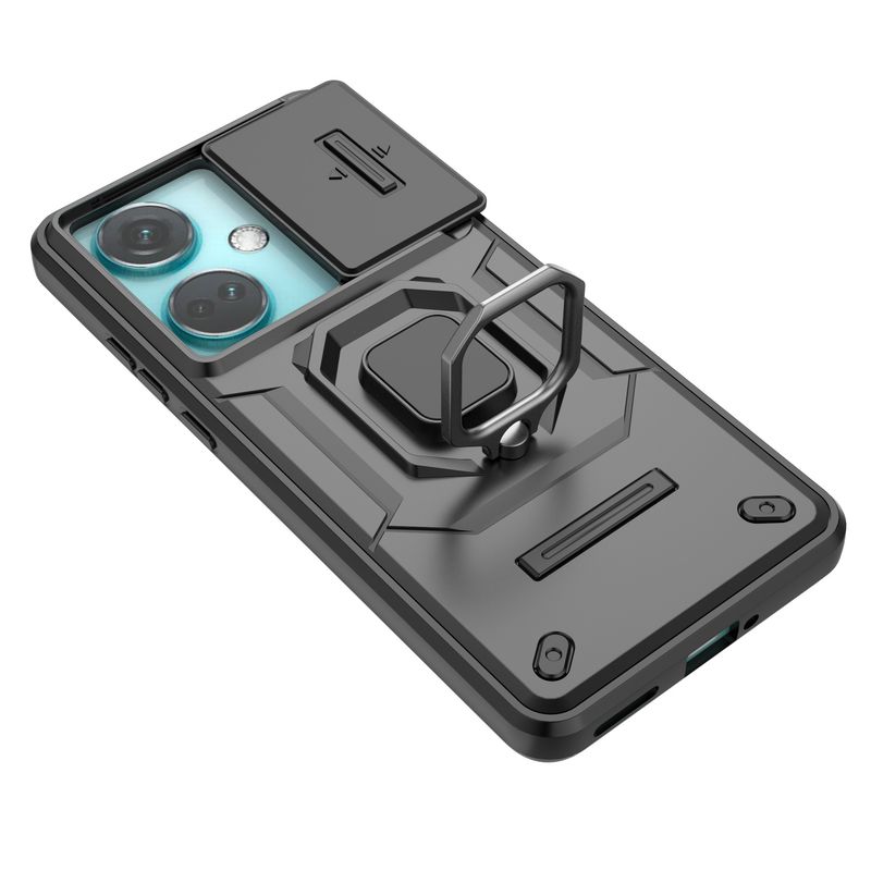 Suitable for oneplus12 battle bear window mobile phone case, one plus 12R two-in-one anti-drop bracket protective case_voghion.com