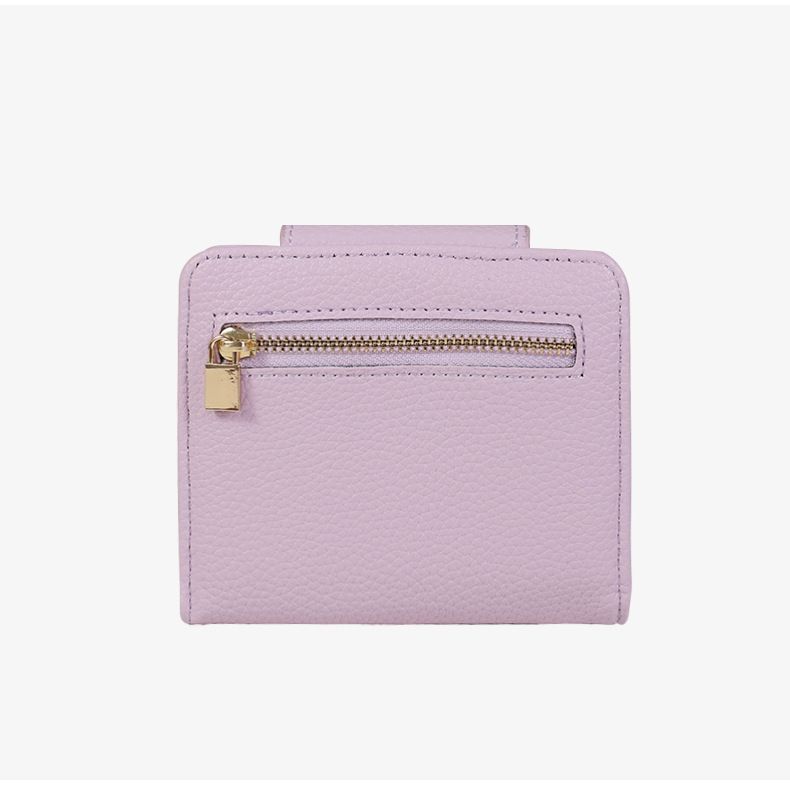 Kleine Brieftasche, kurze Dopamin-Farbe, passende Damen-Geldbörse, einfarbig, einfache multifunktionale Geldbörse, Kartentasche_voghion.com