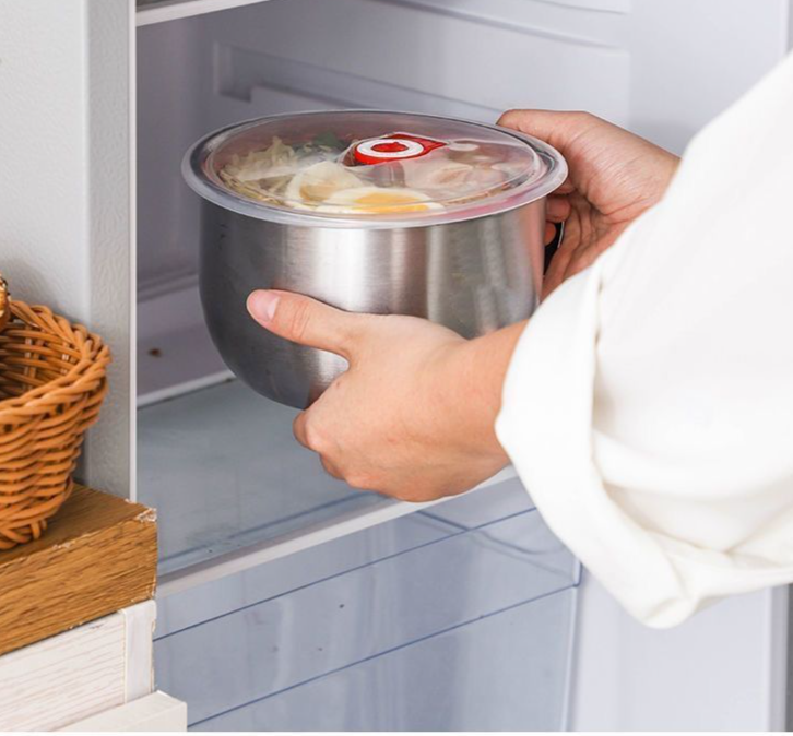 Stainless Steel Student Thickened Fast Food Lunch Box With Lid Household Instant Noodle Cup Soup Bowl Set Large Capacity_voghion.com