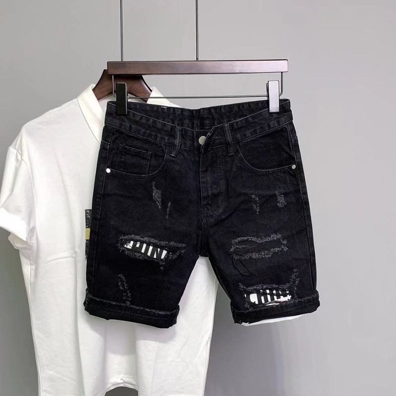 Vīriešu apģērbs Slim Fit džinsa bikses Modernas šorti Slim Shorts_voghion.com