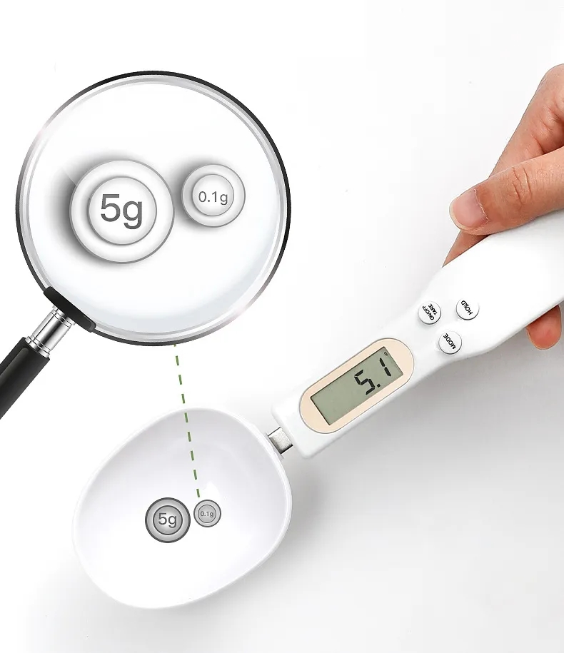 1pc lcd digital medição ajustável pesando colher balança de cozinha colher de medição eletrônica café em pó escala de cozimento_voghion.com
