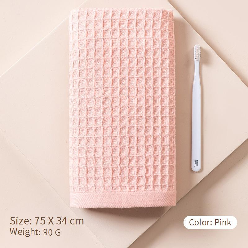 Toalla de gofre textil para el hogar, de algodón puro, súper suave, absorbente y de secado rápido._voghion.com