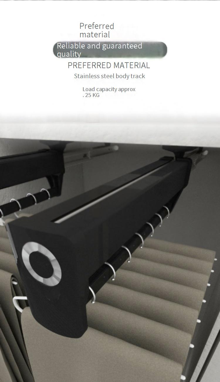 5th Gen Guardian Series - Top-Mount Damping Retractable Pants Hanger With Silent Pull-Out Rail System_voghion.com